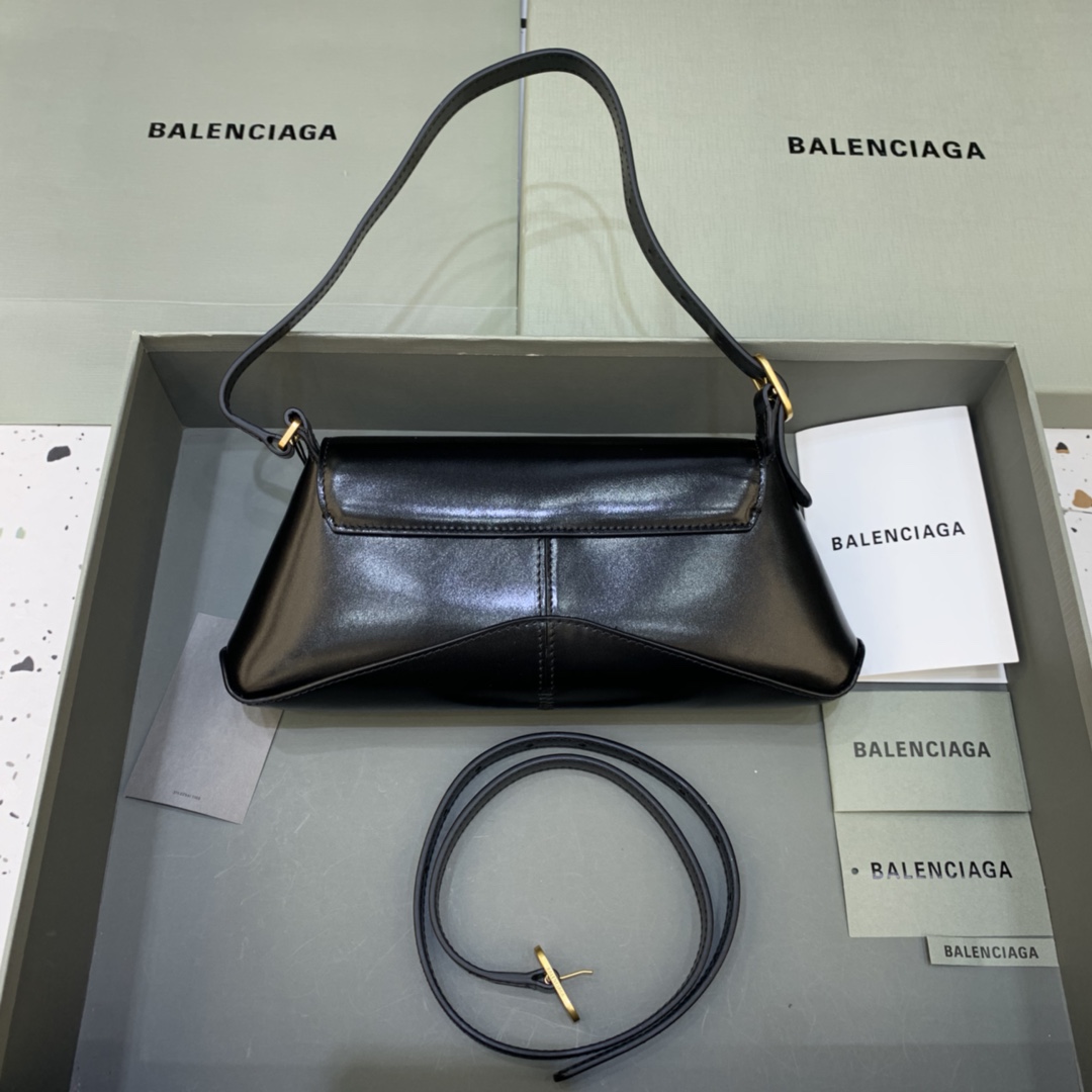 Balenciaga XX Small Calfskin Flap Bag Black